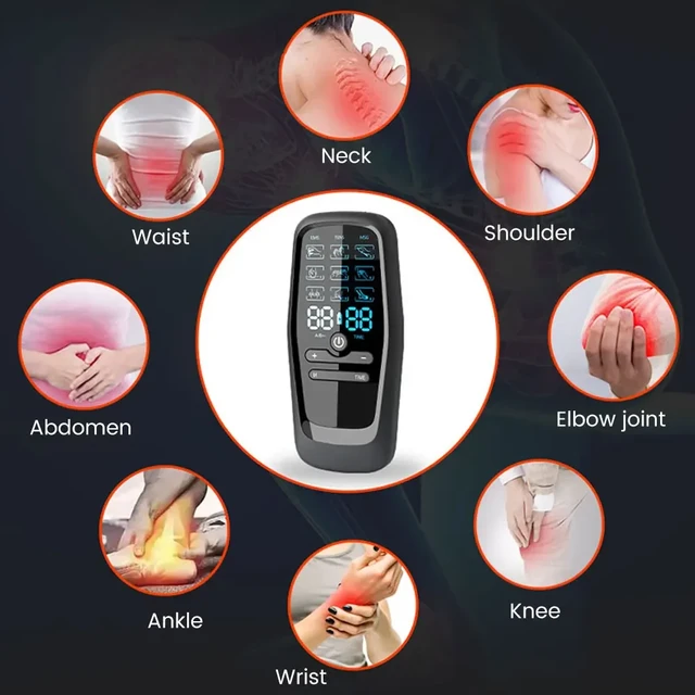 Electroestimulador muscular Tens EMS, masaje relajante corporal de pulso de  baja frecuencia, fisioterapia meridiana, alivio del dolor, masajeador -  AliExpress