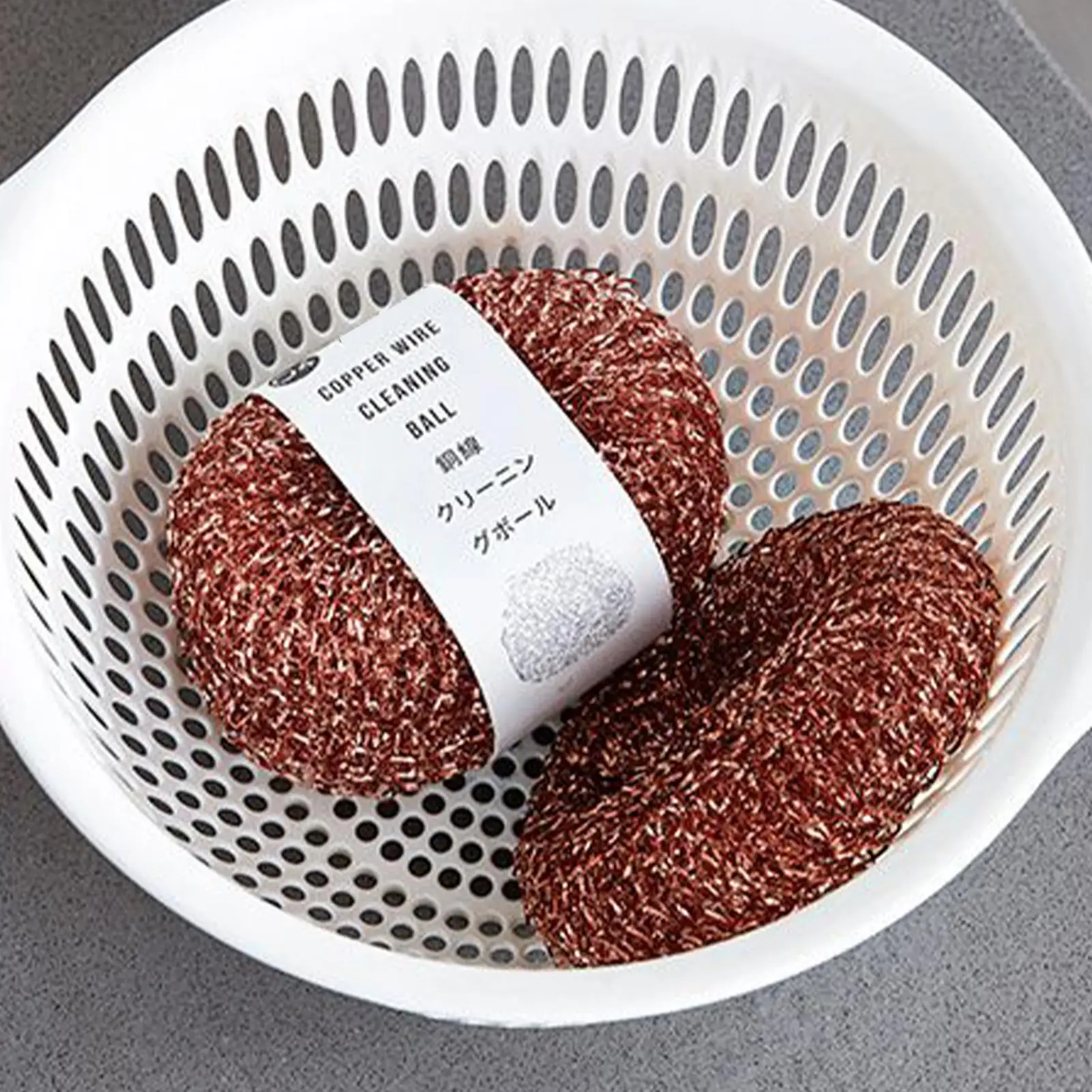 2Pcs Dishwashing Brush Dish Cleaning Brush Kitchen Scrub Pads Copper Wire Pot Scrubbers Cleaning Supplies Dishwashing Sponge