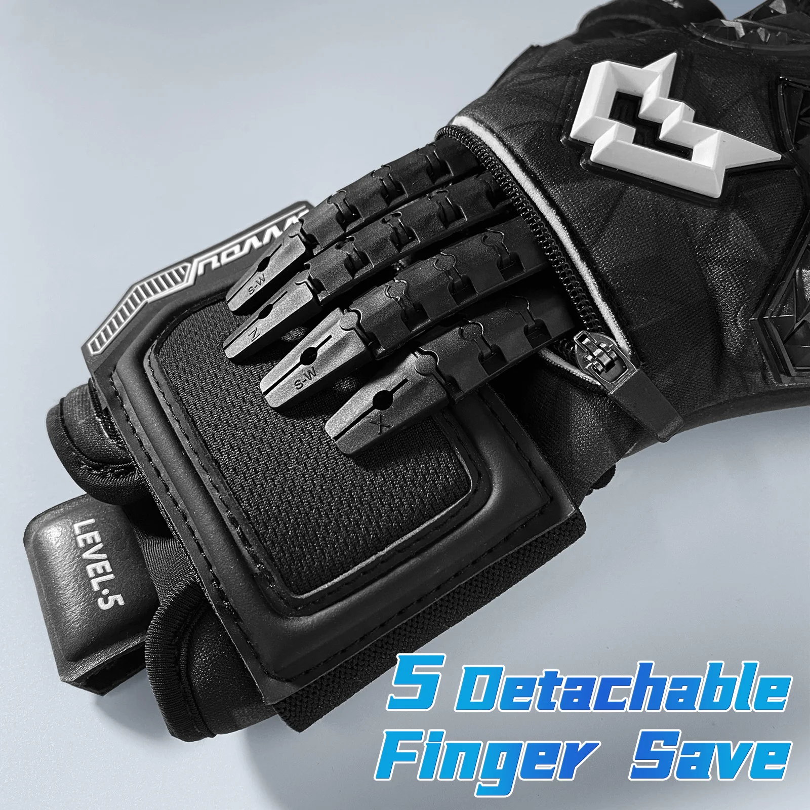 WVVOU Soccer Goalie Gloves for Adults and Youth, High Performance Goalkeeper Gloves with 5 Detachable Finger Saves