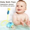 Bath Toys Electric Submarine Water Spray For Kids Baby Bathroom Bathtub Faucet Shower Toy Strong Suction Cup Water Game Toys 6