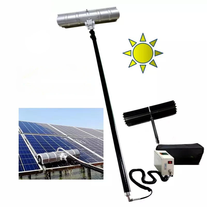 

Solar panel cleaning brush 4m/5.4m/6m pole high quality nylon brush head water cleaning