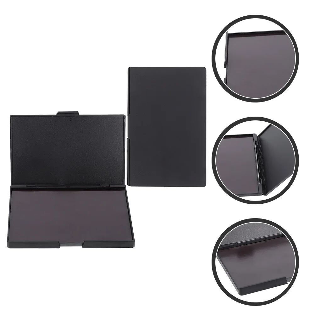 2 Pcs Black Black Eyeshadow DIY Palette Trays Blusher Magnetic Makeup Supplies Plate Pallet Storage