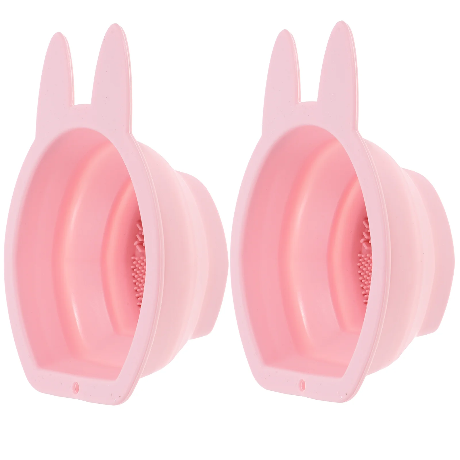 

2 pcs Makeup Brush Cleaner Bowl Hanging Makeup Brush Cleaner Rabbit Shaped Makeup Brush Cleaner