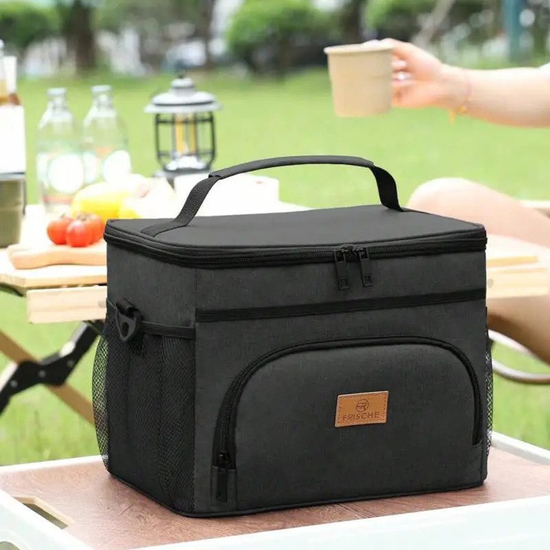 Large Capacity Leak Proof Lunch Backpack Thermal Large Picnic Cool and Warm Insulated Bag Outdoor Storage Shoulder Bag 4