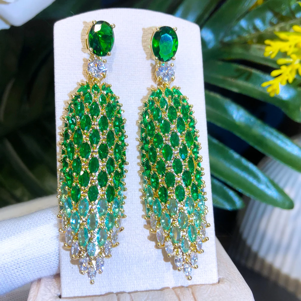 Missvikki High Quality Brand Original Luxury Pendant Earrings for Women Bridal Wedding Gift Delicate CZ boucle d'oreille femme