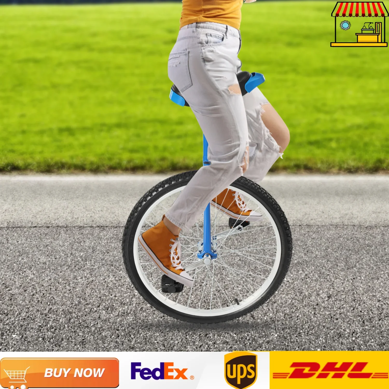16 Inches/24 Inches Wheel Unicycle One Wheel Children Bike Height Adjustable Exercise Cycling Bicycle for Kids 1