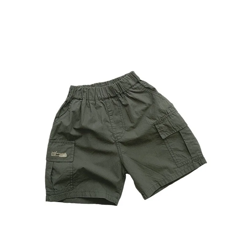 Summer New Children Shorts Cotton Girls Thin Casual Shorts Solid Toddler Boys Loose Versatile Cargo Pants Kids Clothes