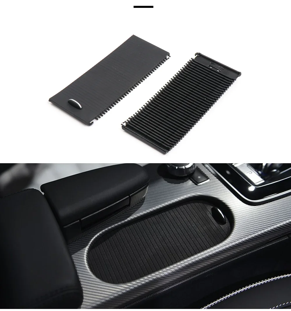 W172 Wasser becher Roller Getränke halter für Mercedes Benz Slk SLC Auto Zentral steuerung Armlehne Vorhang Mittel konsole Abdeckung Schieber – Detail 6