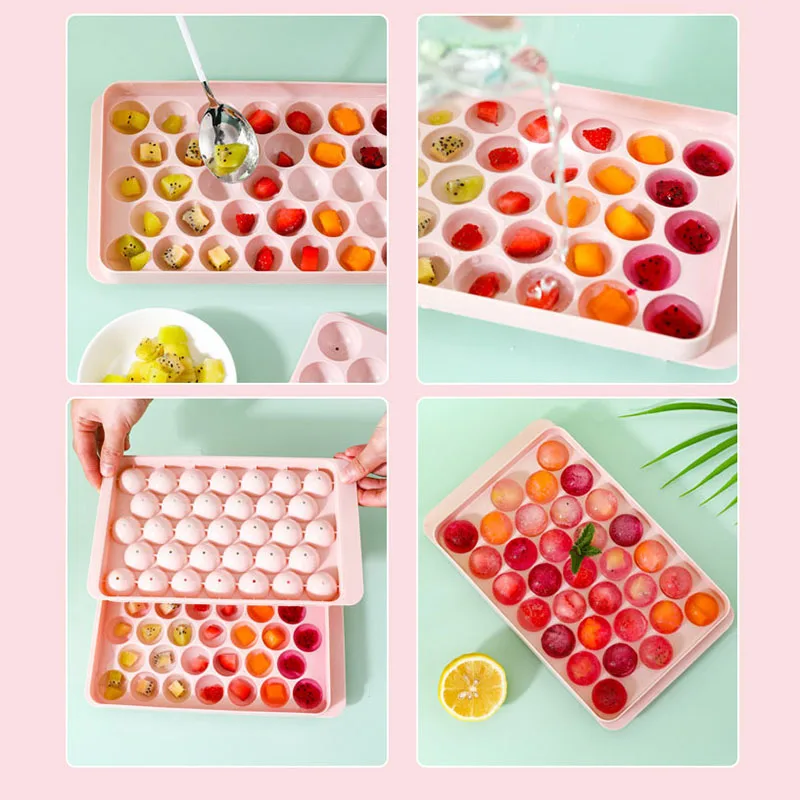 1PC Plastic Ice Cube Maker Form For Ice Candy Cake Pudding Chocolate Molds Easy-Release Square Shape Cube Trays Molds
