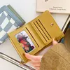 Small Short Wallet Korean Grid PU Leather Women Fold Zipper Coin Purses Card Holder Credit ID Card Clip Coin Handbag Pocket 5