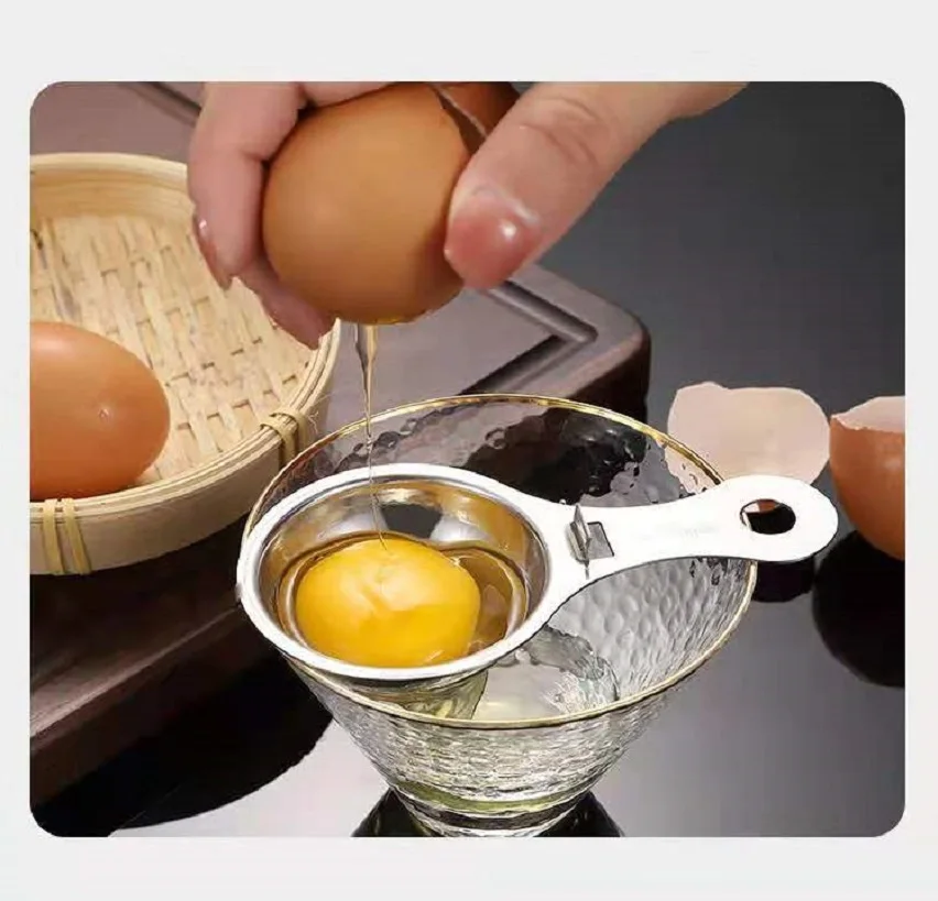 

Stainless Steel Egg White Separator Tools Eggs Yolk Filter Gadgets Kitchen Accessories Separating Funnel Spoon Egg Divider Tool