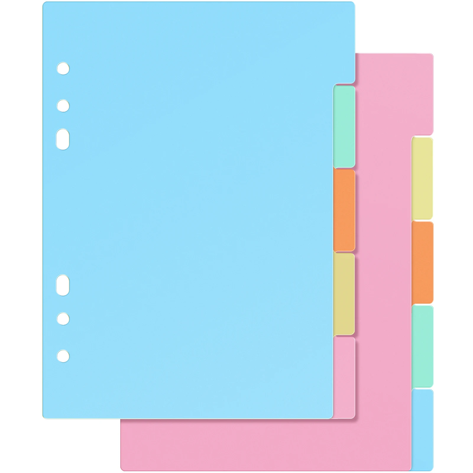 10 Pcs Divider Index Board Card Dividers File Folder Binder with Tabs A5 Cute Subject for Clips for Notebook Stationery Supplies - 2