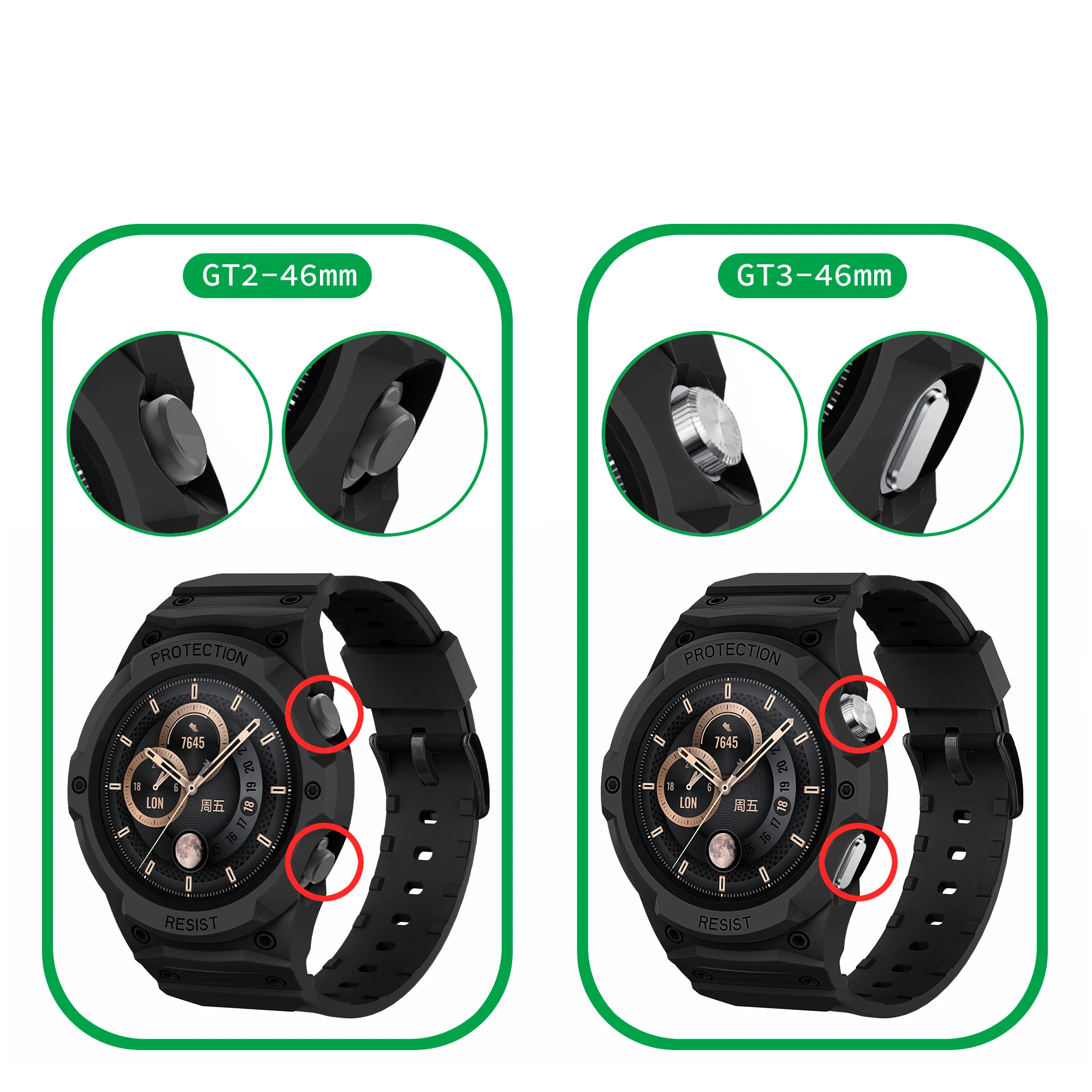TPU   Ŀ ո ð  ȣ, ȭ ġ GT 3/2 GT3/GT2 46mm Ʈ    ̽