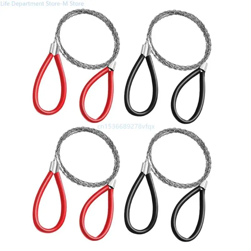 

4x PVC Pipe Cable Survival Stainless Steel Pocket Chainsaw Backpacking Gear