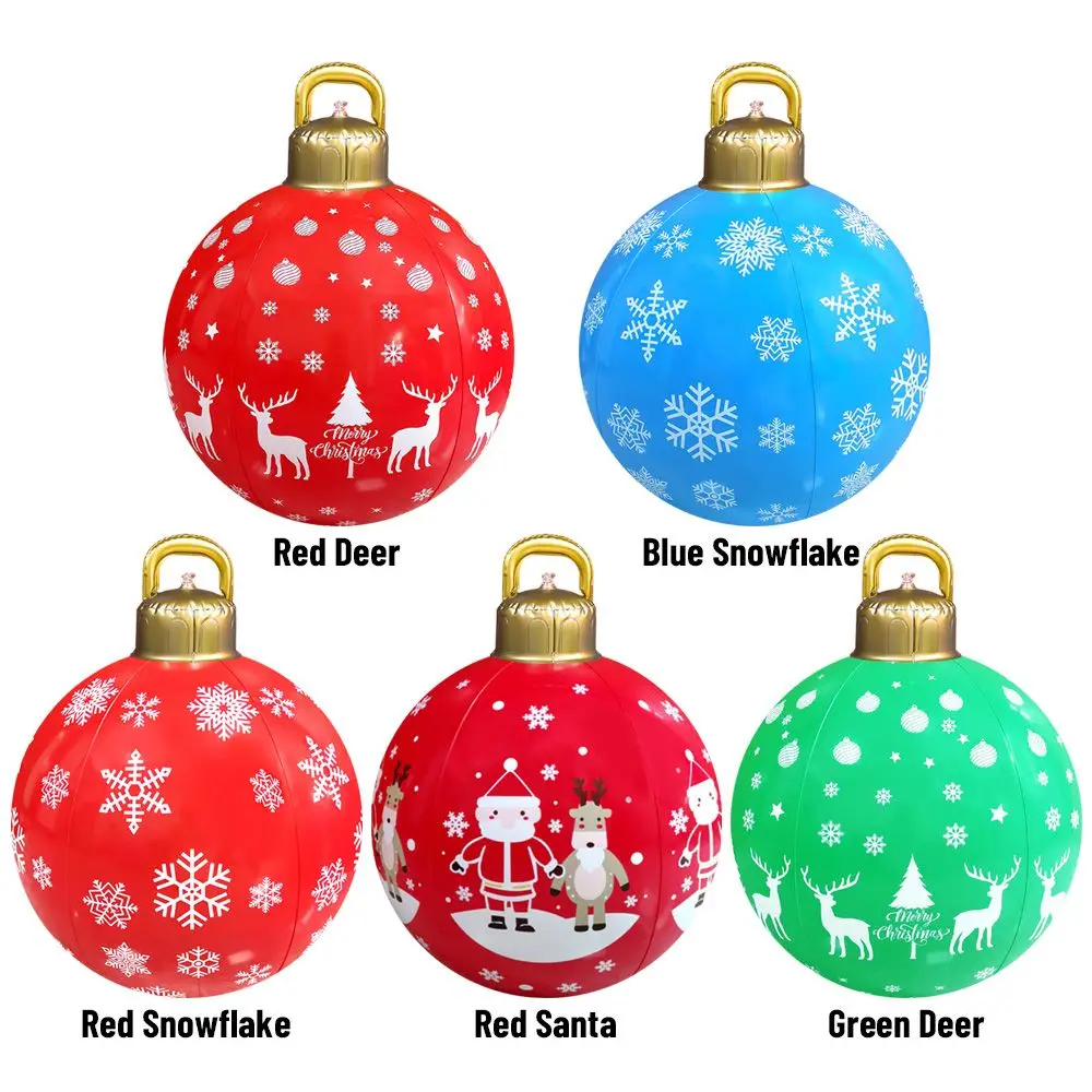 Large PVC New Year Gift Inflatable Toys Hanging Ornament Christmas Decorations Christmas Balls Xmas Tree 6