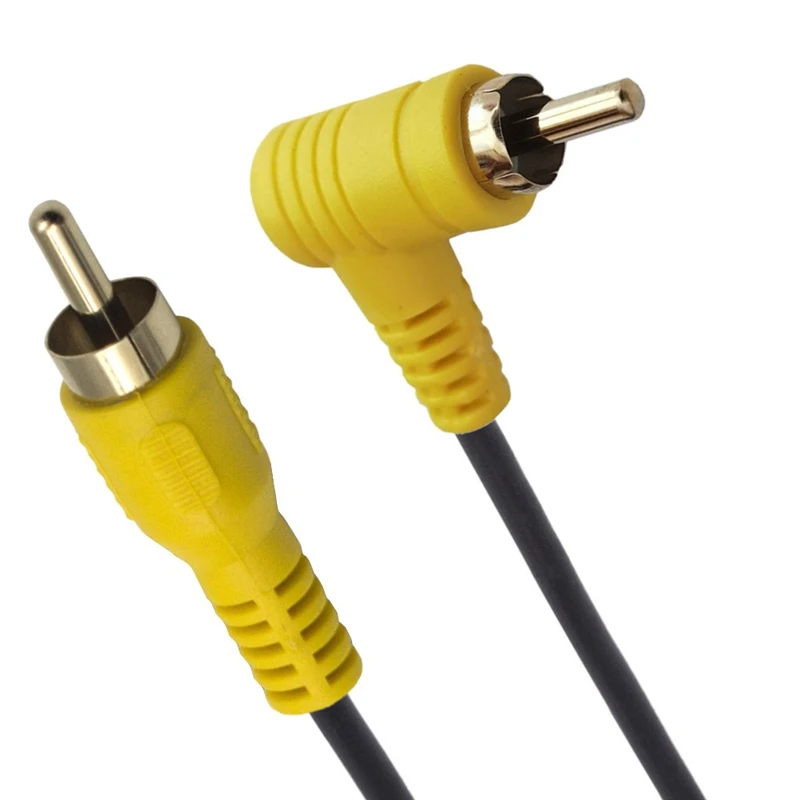 Фото Кабель RCA под прямым углом 90 градусов, кабель RCA «штырь-штырь», Аудиоразъемы Vidio с позолоченным покрытием для домашнего кинотеатра HDTV, 0,15 м, 1,5 м №4