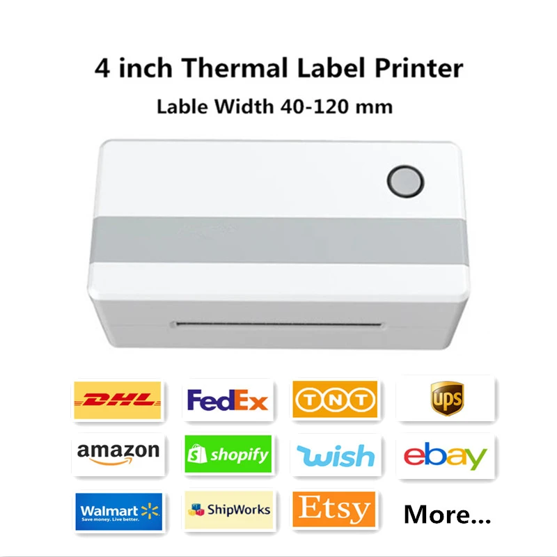 RP421 International Express Waybill 4 Inch Shipping Label Product Barcode QR Code Sticker 40-110mm Thermal Printer With Bracket best mini printer for iphone