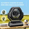 Rechargeable Fan Camping Fan With LED Lantern, 6000mAh Battery Portable Operated Fan With Hook, 4 Speeds 3 Light Modes USB Fan 5
