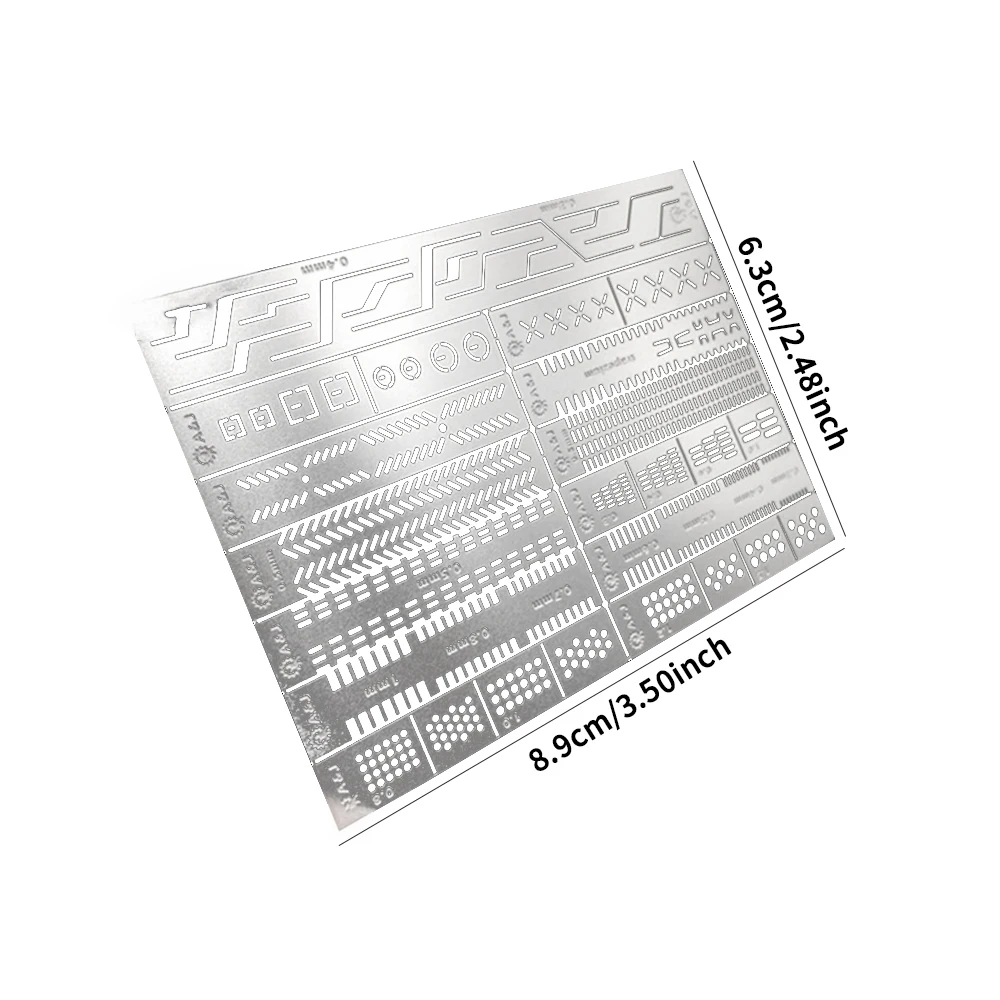 12-in-1-Bohrer-Schreiber, Linienvorlagen, Lineal, Detail, Schnitzen, Hobby, Modell, Handwerk, DIY-Werkzeug, gravierte Anreißvorlage, Hilfslineal – Detail 9