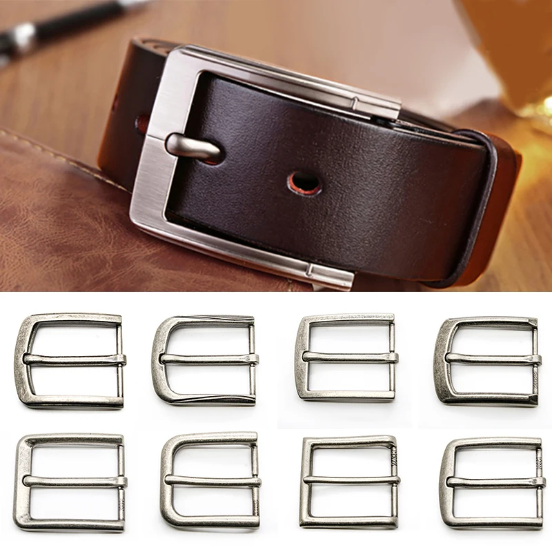 

1pcs Zinc Alloy Men Casual Belt Buckle End Bar Heel Bar Buckle Single Pin Half Buckle PU Leather Craft Jeans Webbing Belt Buckle