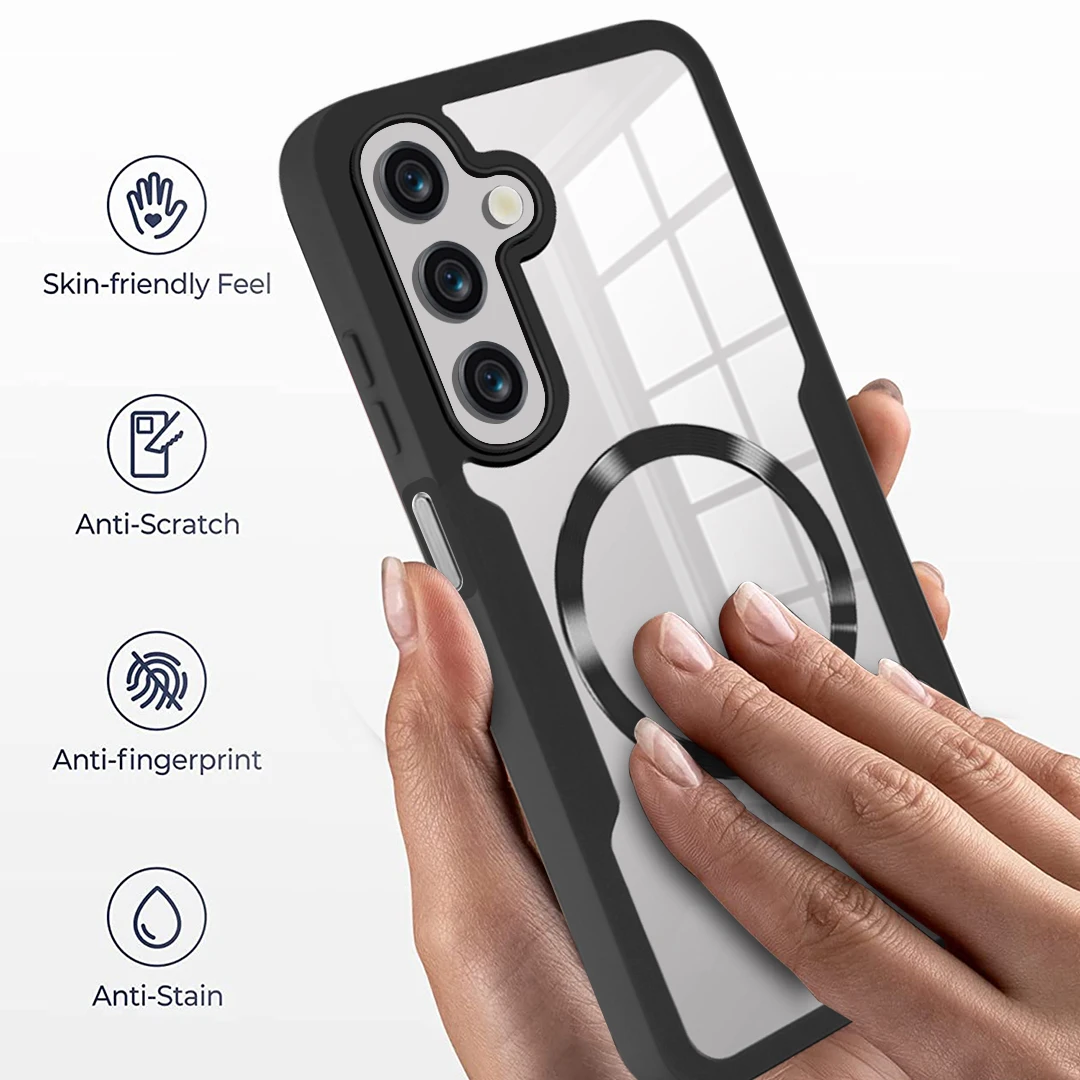 Ultimate 360 Double Layer Magnetic Clear TPU Protection Case - Anti-Fall Design