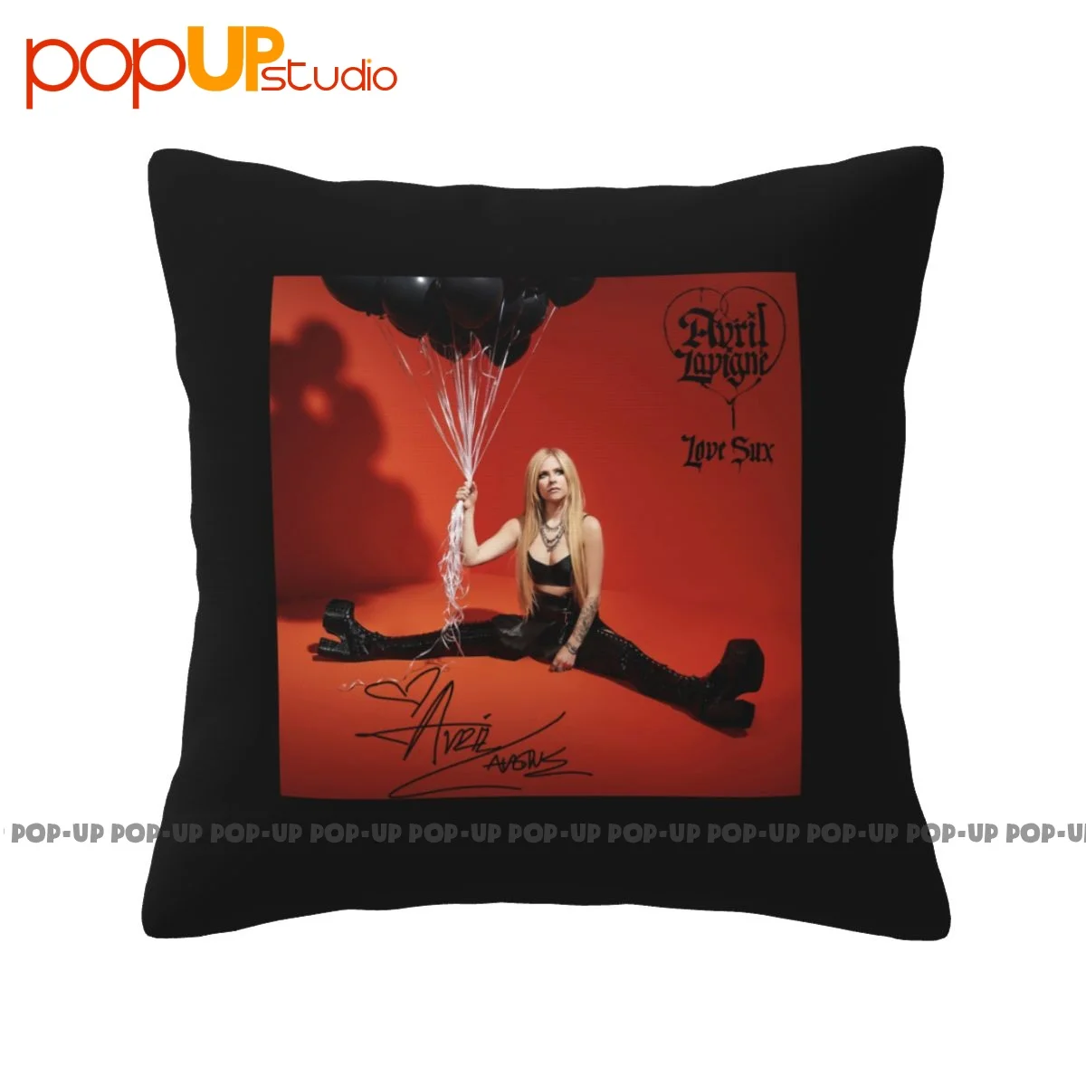 Luxury Avril Lavigne Love Sux Album Cover Firmata Federa Copricuscino Lavabile Decorativo Confortevole