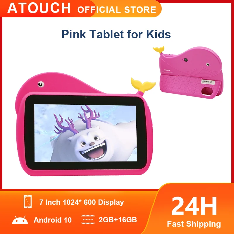 

Детский планшет ATOUCH, 7 дюймов, Android, 2 + 16 Гб