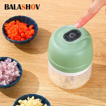 USB Kitchen Gadgets Electric Food Chopper Garlic Crusher Meat Grinder Mini Garlic Press Vegetable Chopper Masher Machine 1