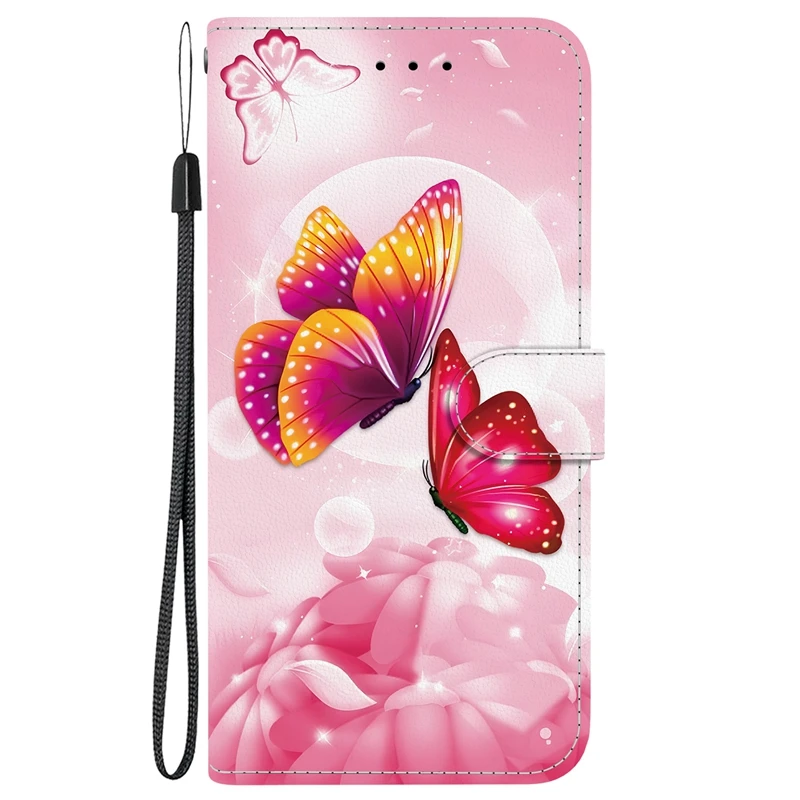 Elegant 3D Fashion Leather Magnetic Flip Wallet Phone Case with Artistic Design