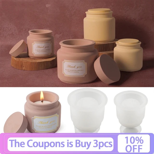 Create Beautiful Flower Pot Candle Jars with the Candle Jar Silicone Mold With Lid