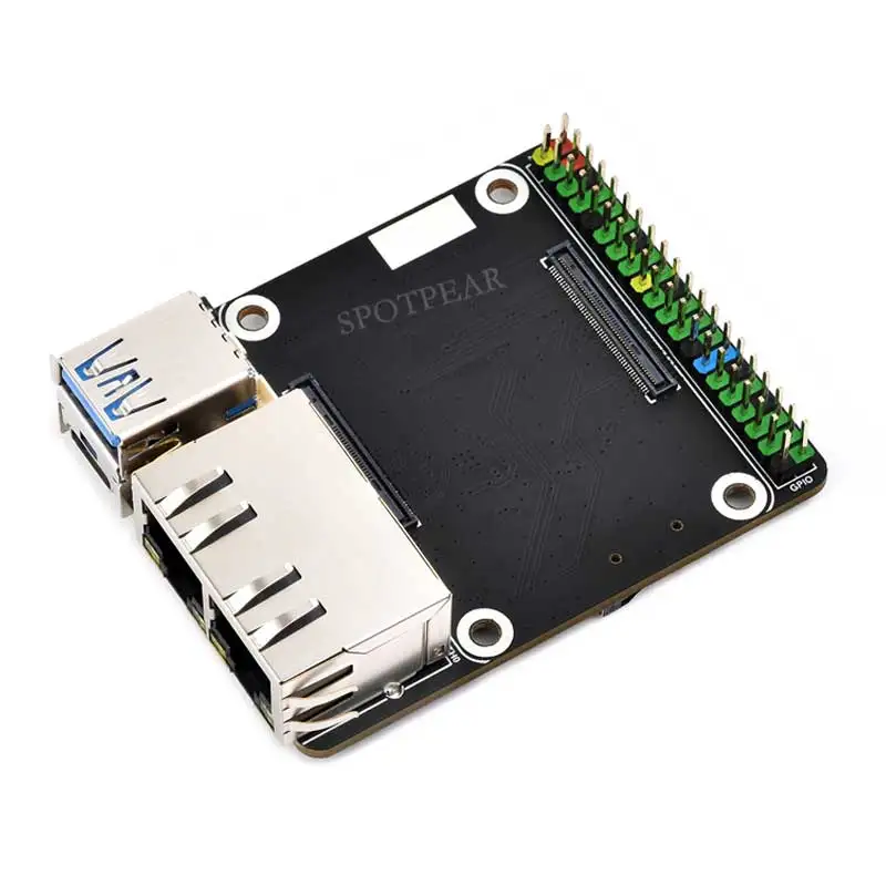 Raspberry Pi CM5 ��ǻ�� ��� 5 ��� �Ⱑ��Ʈ �̴��� RJ45 Ȯ�� IO ���̽� ���� waveshare CM5-DUAL-ETH-MINI