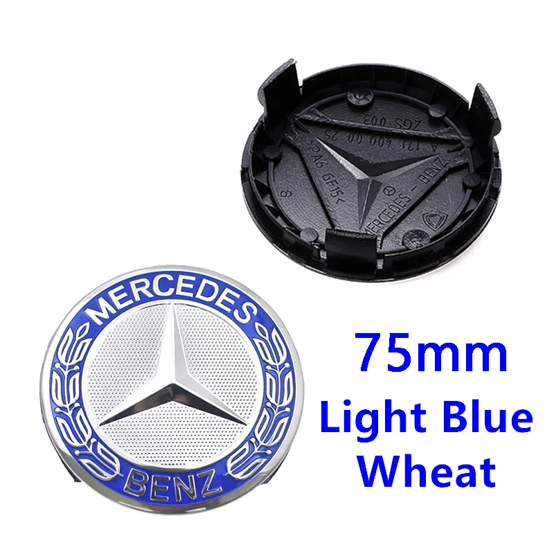 Wheel Center Caps 4pcs 56mm 60mm 68mm 75mm 3Pin Mercedes Benz Car Rim Hub Caps Emblem W202 W220 W213 W210 W164 E200 E260 E300
