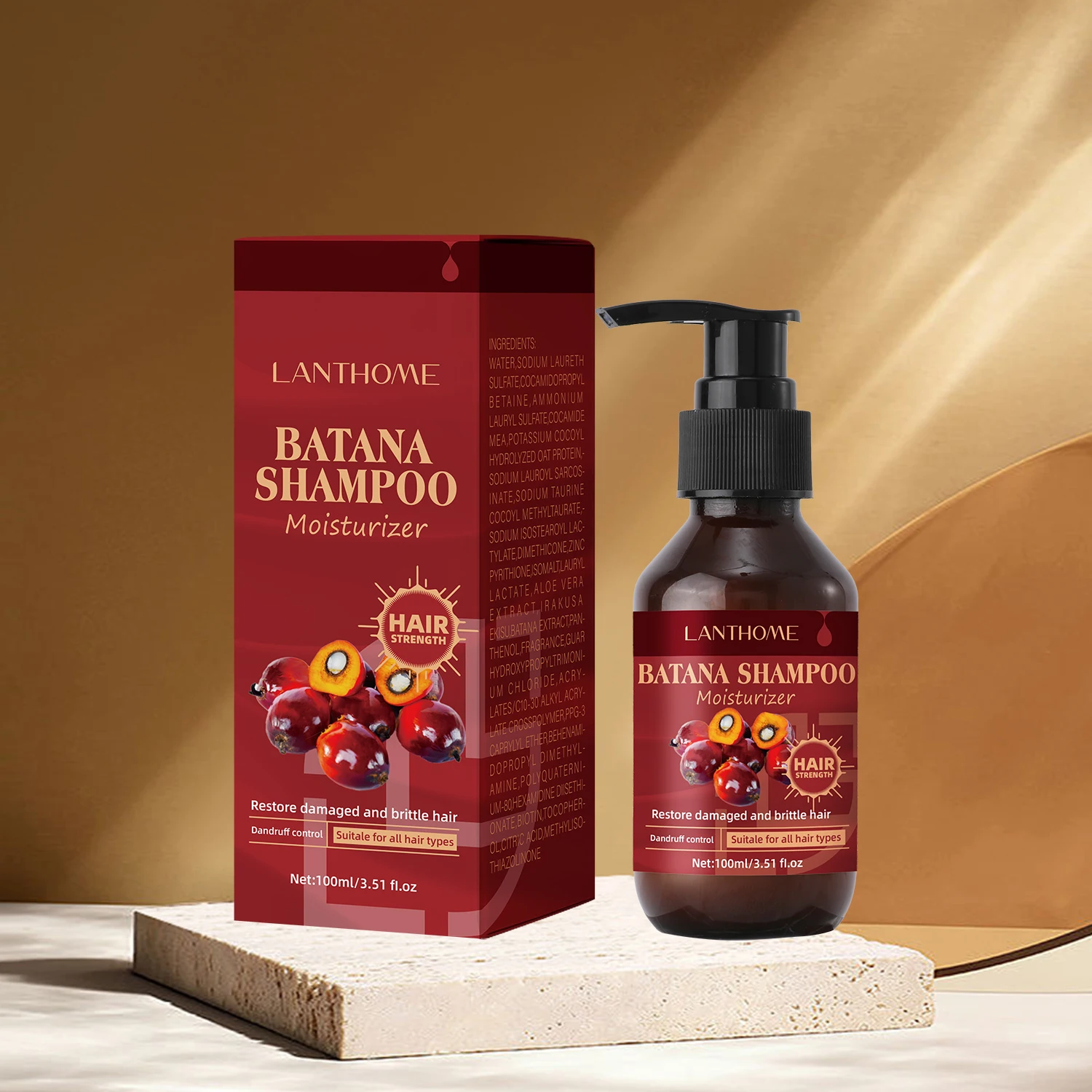 Batana Shampoo Hair Strengthing Moisturizer Restore Damaged and Brittle Hair Dandruff Control Shampoo for All Hair Types 2