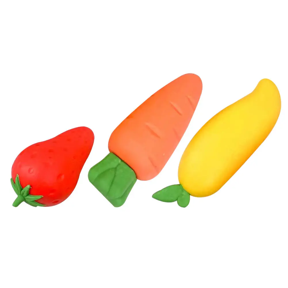 3Pcs 과일 연필 지우개 미니 카와이 다기능 지우개 어린이 학교 사무실 그림 액세서리 대량 공급