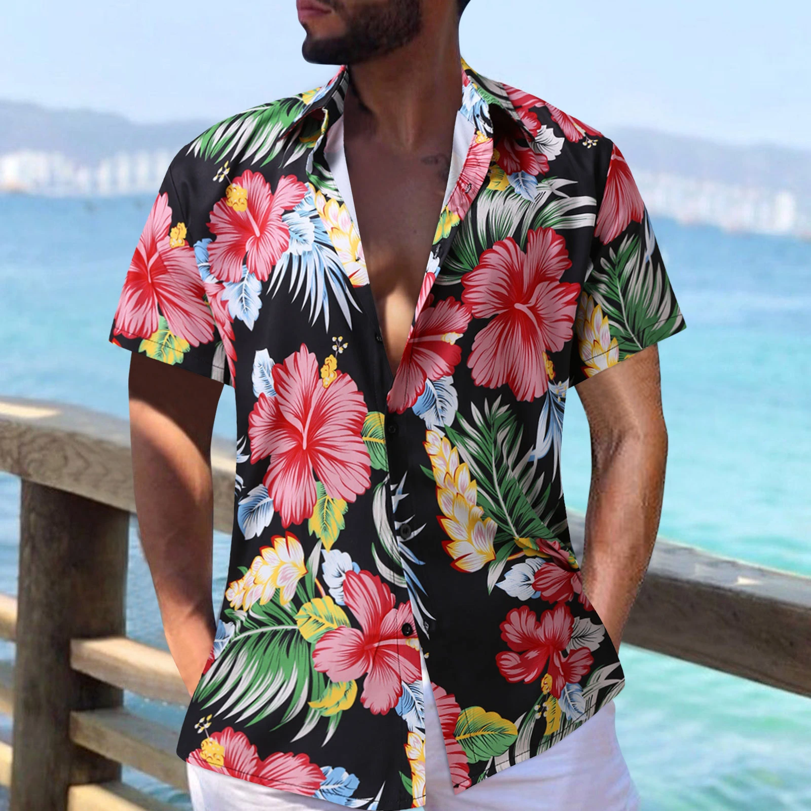 wol geluid Uitvoerbaar Heren Shirt Zomer Hawaiiaans Shirt Man Strand Bloemenprint Heren Overhemden  Hemden Etnisch Vintage Kleding Heren Korte Mouwen| | - AliExpress