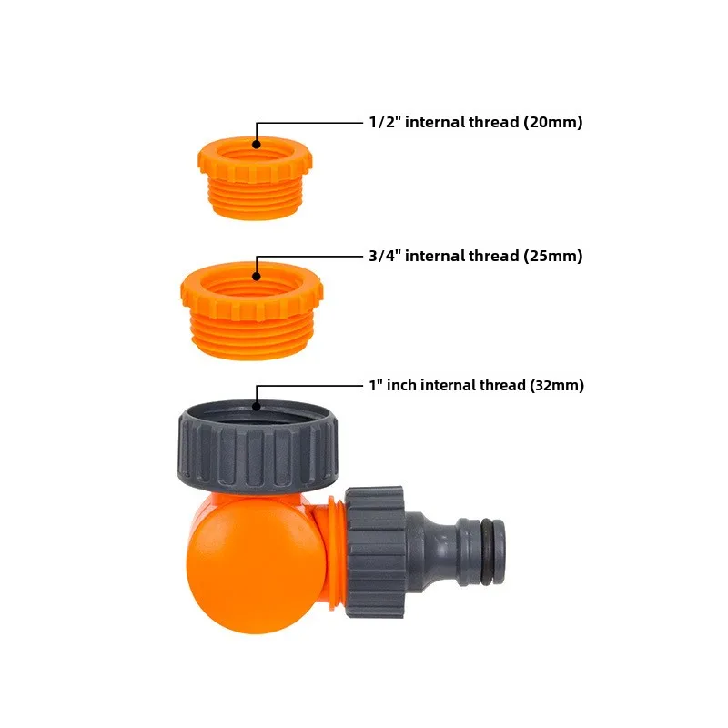 Garden Bibcocks Industrial and Home Irrigation 1 Inlet 2 Outlet Dual Nipple Outdoor Balcony Faucet