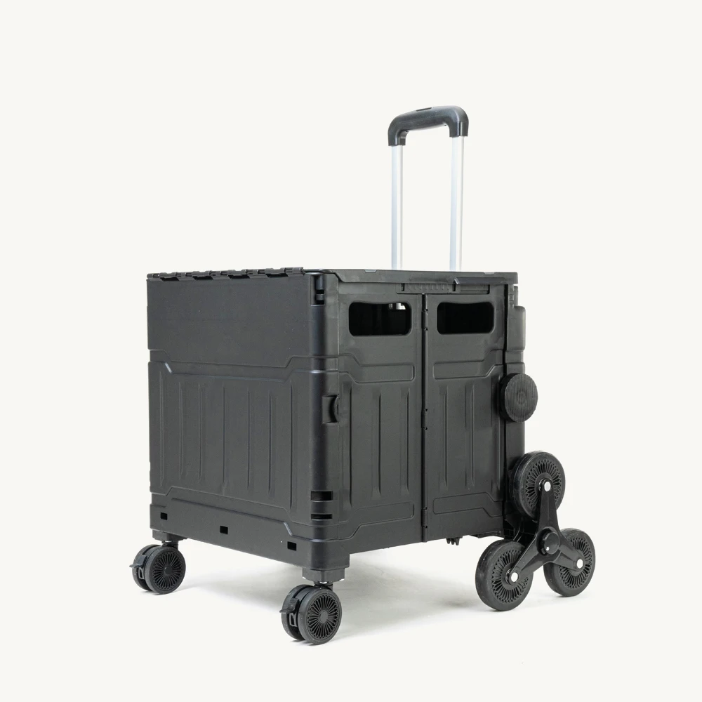 Folding Supermarket Storage Shopping Trolley Carts Premium Quality Eight-wheel Climb Stairs Shopping Carts