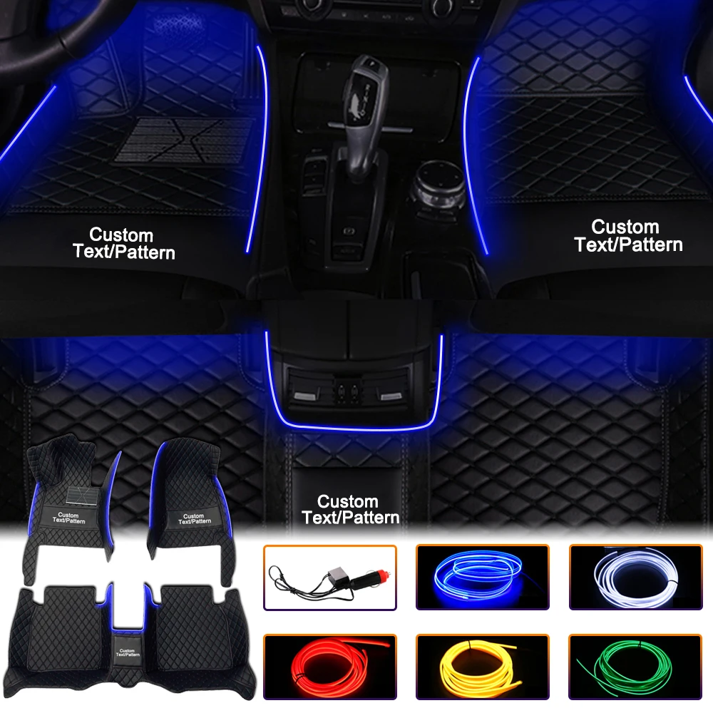 Custom Led Car Floor Mats For MG MG3 MG5 MG6 MG7 GT HS RX5 TF Mgf GS Luminous Lamp Car Carpet