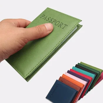 1PC moda nuovo PU porta passaporto da donna coppia modelli ragazze copertina per passaporto da viaggio porta carte unisex portafoglio porta carte uomo