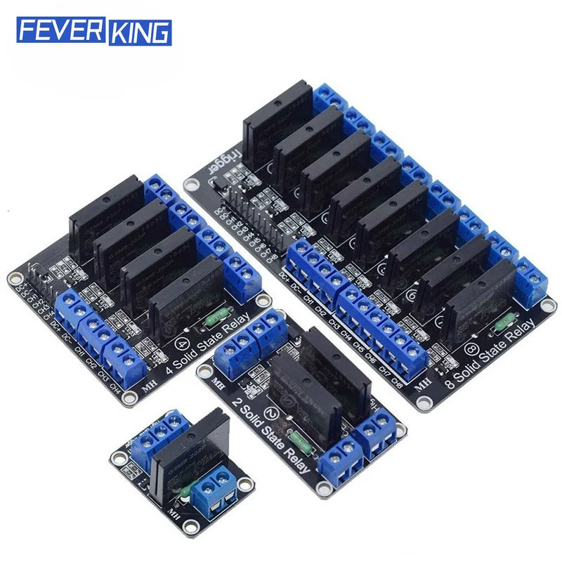 

1 / 2 / 4 / 8 Channel Solid State Relay G3MB-202P DC-AC PCB SSR In 5VDC Out 240V AC 2A for arduino