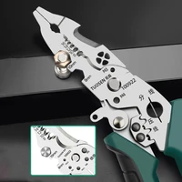 1pc wire stripper, elbow wire stripper multifunctional electrician special crimping pliers branching pliers hand tools 1