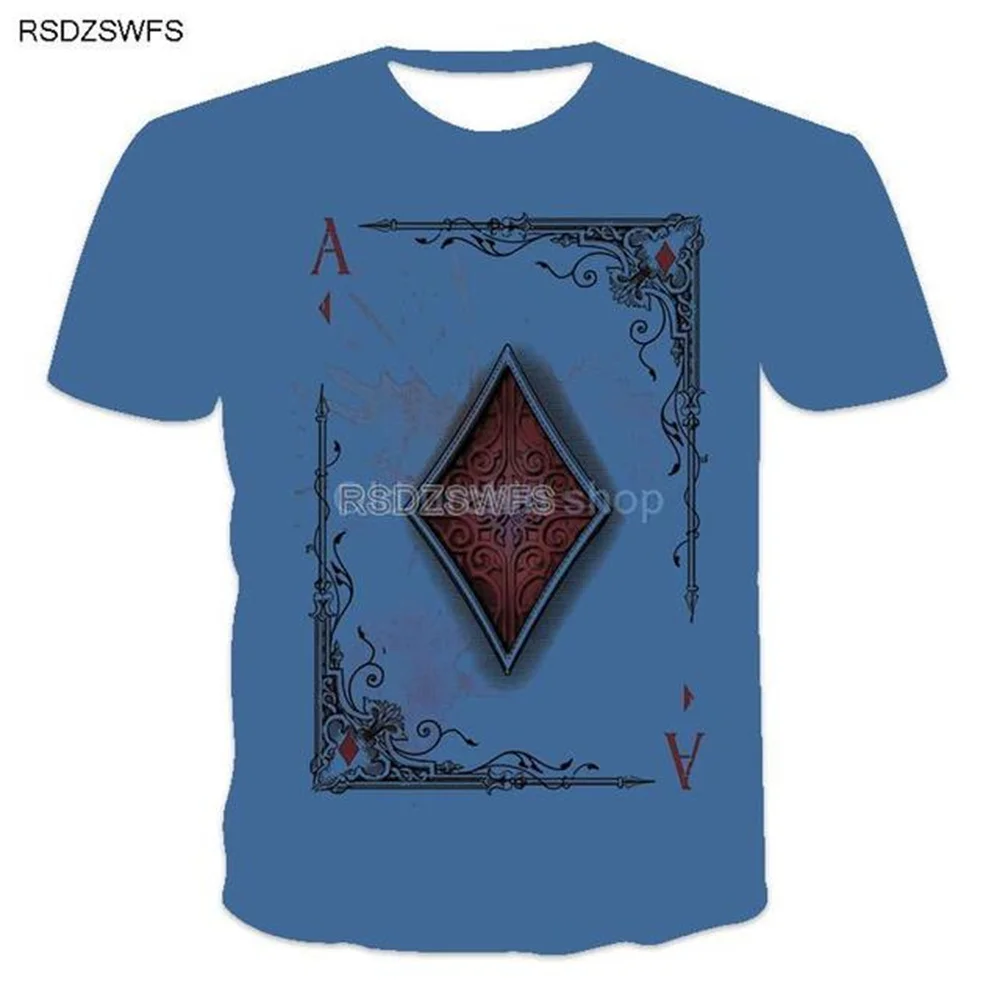 

Футболка мужская летняя с коротким рукавом и принтом игральных карт