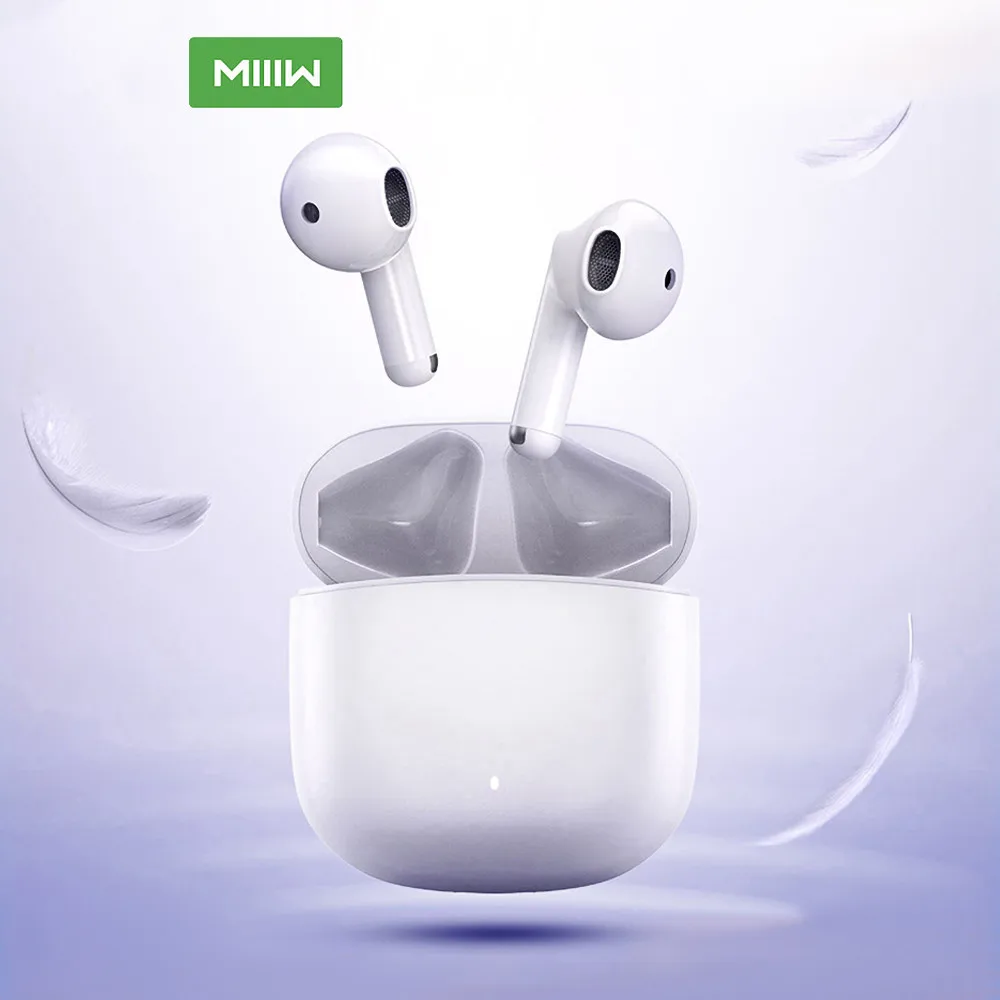 MiiiW TWS Earphones Marshmallow Bluetooth headset Compatible White Ultra-small Body Comfortable In-ear 13mm Large Dynamic