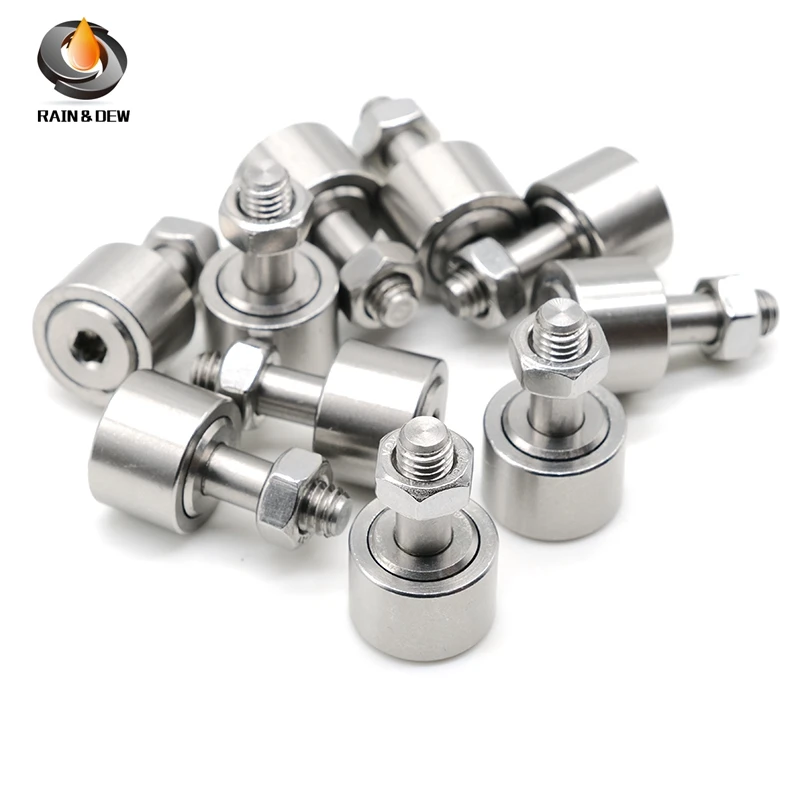 볼트 포함 스테인리스 스틸 니들 롤러 베어링, 팔로워 베어링, SUS304, KR16 CF6 캠, M6X16X28.2 mm, 1 개