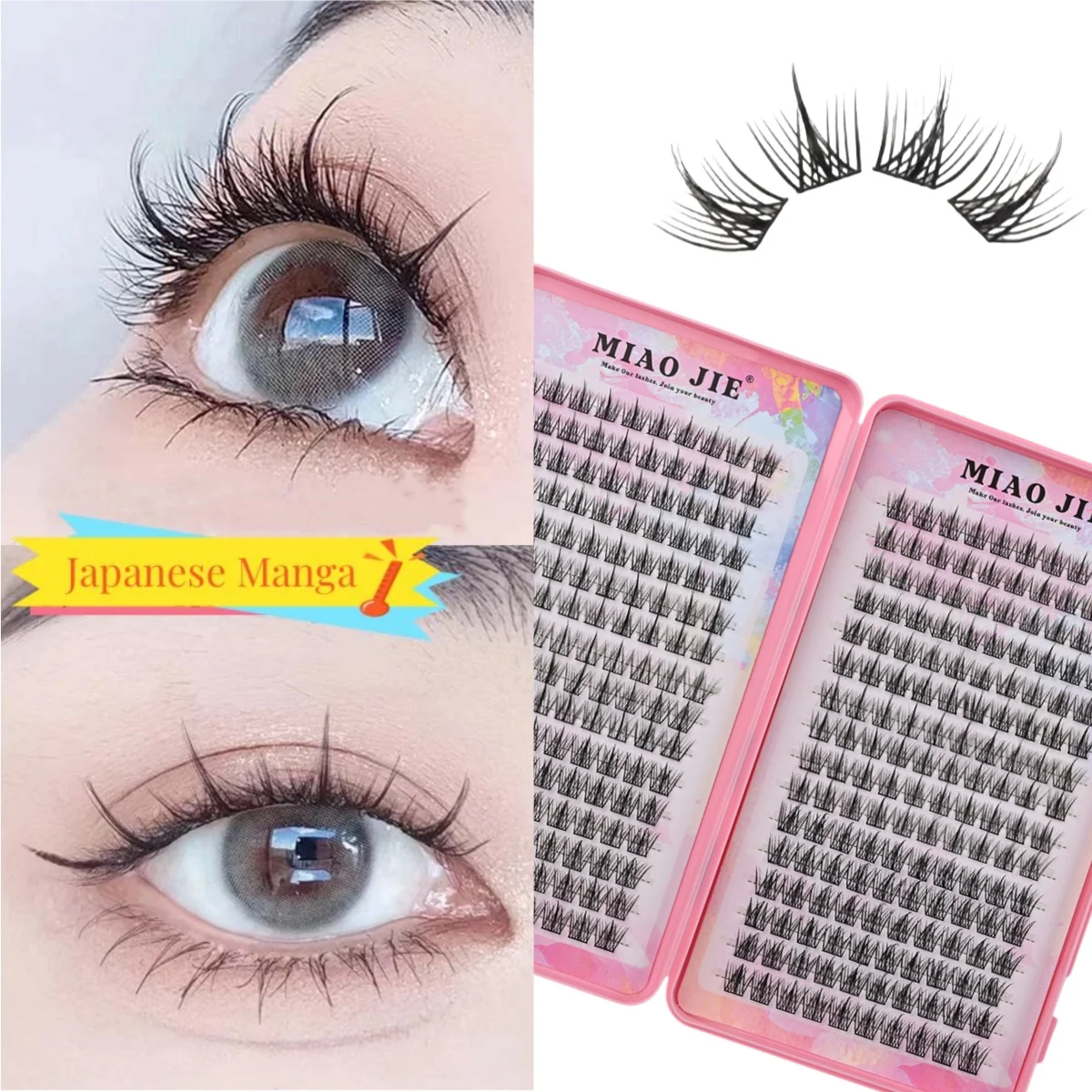 MIAOJIE 32 Rows Eyeslashes Extension Personal Eye Lash Professional Makeup Individual Cluster Grafting Fake Wholesale False Eyel