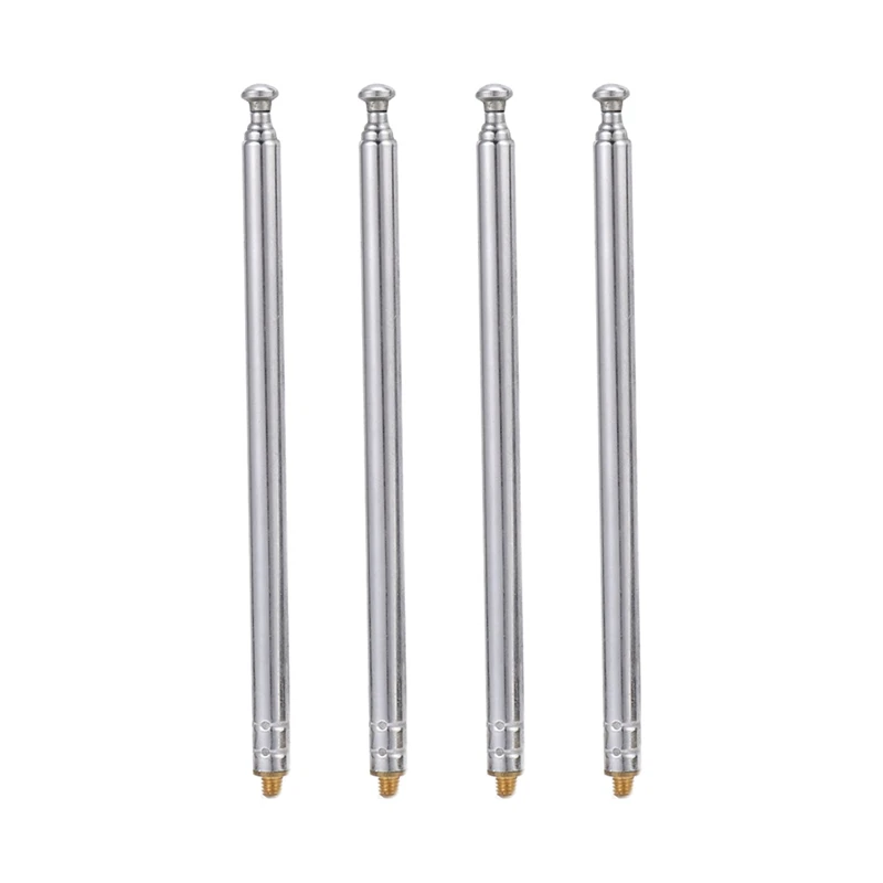 

4X RC Model Car 5 Silver 5 Section 3 Mm External Threaded Expansion Antenna