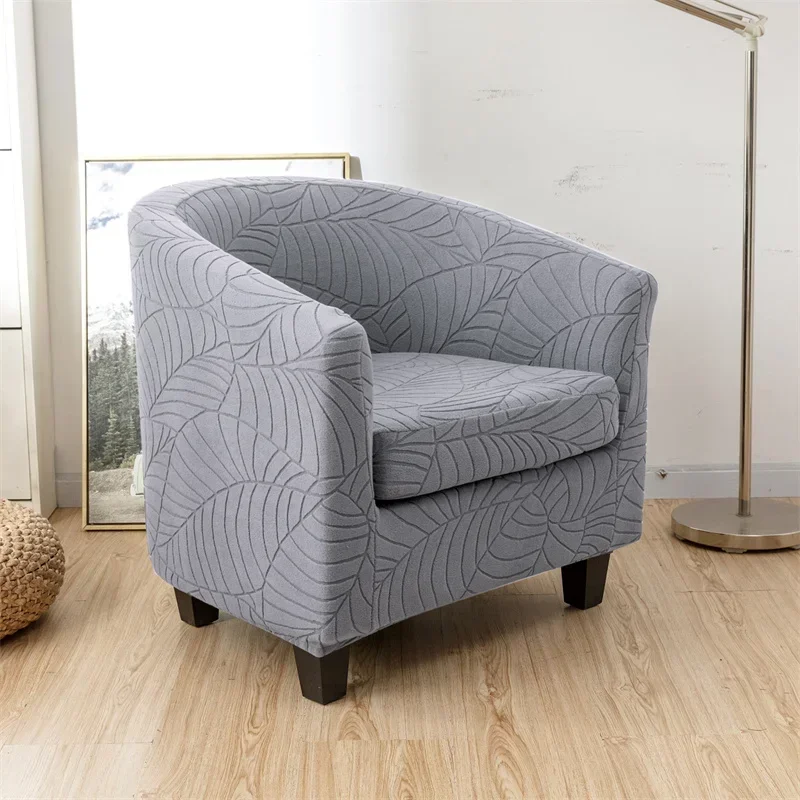 Leaves Jacquard Tub Chair Cover Image 31