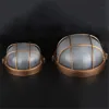 Vintage Outdoor Ceiling Lamp,Bronze Metal Glass Protective Yard Garden Ceiling Light,Waterproof Retro Flush Mount Light 3