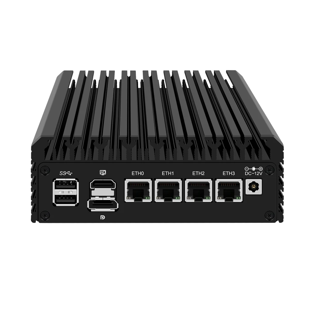 Hunsn Rj34,Micro Firewall Appliance,Router Pc,4 X2.5Gbe I226-V Lan, Ddr5 Ram, Mini Pc, Opnsense, Vpn,Gpio, Slot Tf, Hdmi, Dp