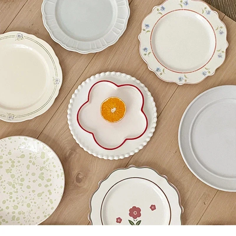 Korean Cute Plate Dessert Plate Cute Home Breakfast Tableware